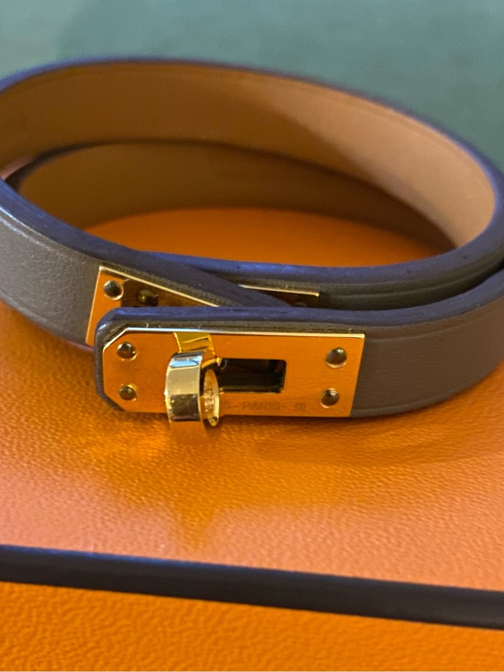 Mini Kelly Double Tour Bracelet Étoupe T2